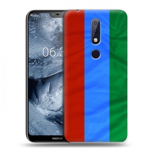 Дизайнерский пластиковый чехол для Nokia 6.1 Plus Флаг Дагестана