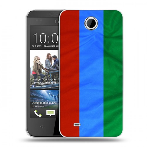 Дизайнерский пластиковый чехол для HTC Desire 300 Флаг Дагестана