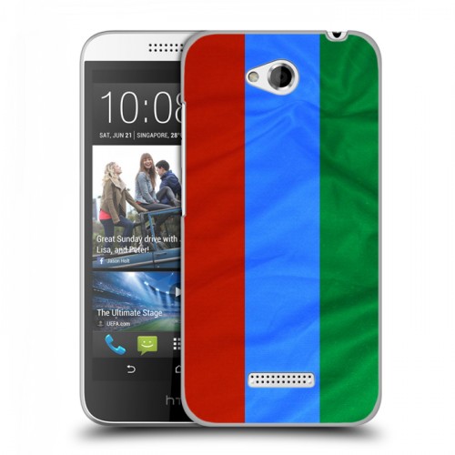Дизайнерский силиконовый чехол для HTC Desire 616 Флаг Дагестана