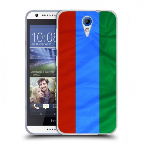 Дизайнерский пластиковый чехол для HTC Desire 620 Флаг Дагестана