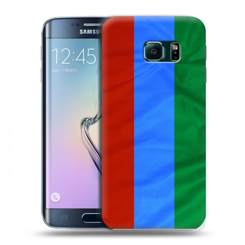 Дизайнерский пластиковый чехол для Samsung Galaxy S6 Edge Флаг Дагестана