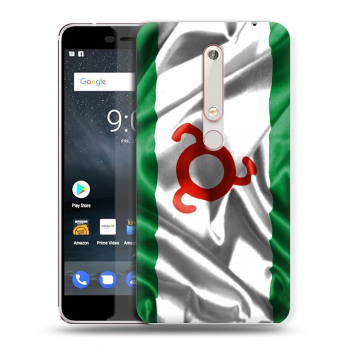 Дизайнерский пластиковый чехол для Nokia 6 (2018) Флаг Ингушетии
