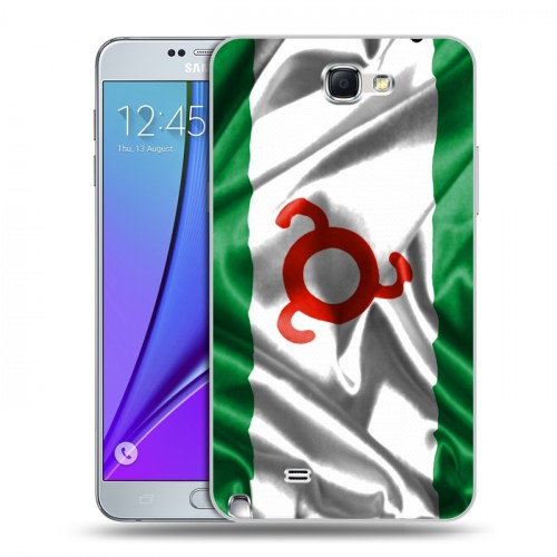 Дизайнерский пластиковый чехол для Samsung Galaxy Note 2 Флаг Ингушетии