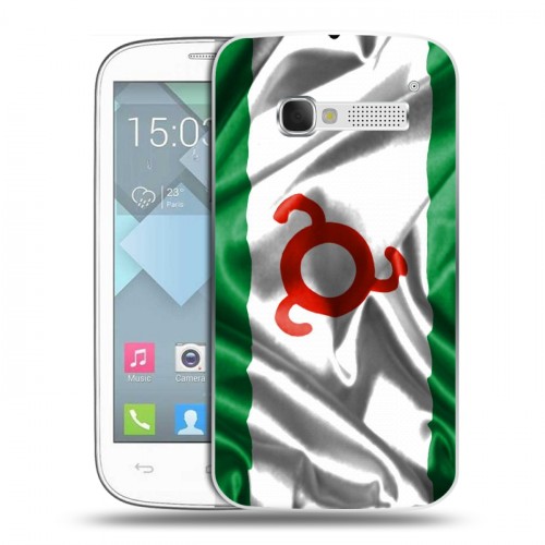 Дизайнерский пластиковый чехол для Alcatel One Touch Pop C5 Флаг Ингушетии