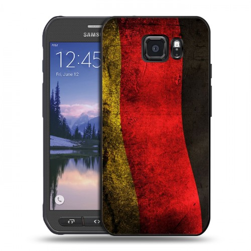 Дизайнерский пластиковый чехол для Samsung Galaxy S6 Active Флаг Германии