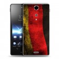 Дизайнерский пластиковый чехол для Sony Xperia TX Флаг Германии