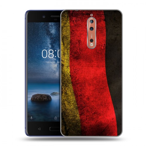 Дизайнерский пластиковый чехол для Nokia 8 Флаг Германии