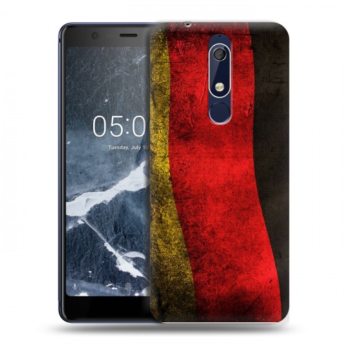 Дизайнерский пластиковый чехол для Nokia 5.1 Флаг Германии