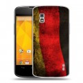 Дизайнерский пластиковый чехол для LG Google Nexus 4 Флаг Германии