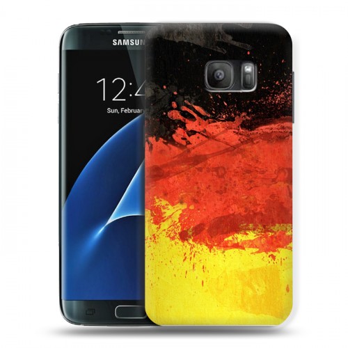Дизайнерский силиконовый с усиленными углами чехол для Samsung Galaxy S7 Флаг Германии