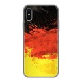 Дизайнерский силиконовый чехол для Iphone x10 Флаг Германии