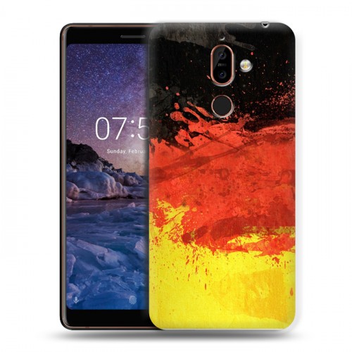 Дизайнерский пластиковый чехол для Nokia 7 Plus Флаг Германии