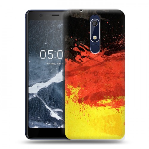 Дизайнерский пластиковый чехол для Nokia 5.1 Флаг Германии