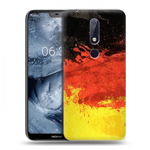 Дизайнерский пластиковый чехол для Nokia 6.1 Plus Флаг Германии