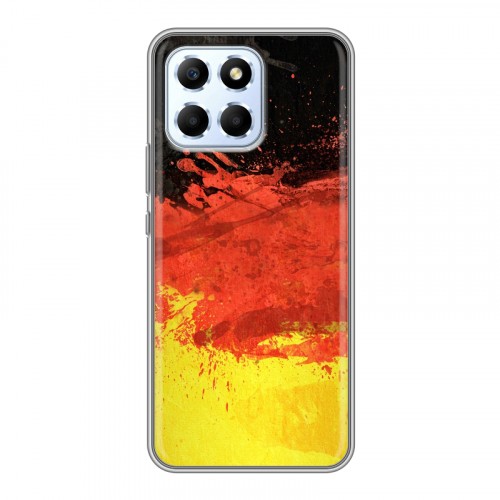 Дизайнерский силиконовый с усиленными углами чехол для Huawei Honor X6 Флаг Германии