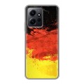 Дизайнерский силиконовый с усиленными углами чехол для Xiaomi RedMi Note 12 Флаг Германии