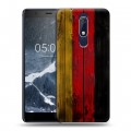 Дизайнерский пластиковый чехол для Nokia 5.1 Флаг Германии