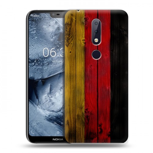 Дизайнерский силиконовый чехол для Nokia 6.1 Plus Флаг Германии