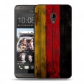 Дизайнерский пластиковый чехол для HTC Desire 700 Флаг Германии