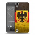 Дизайнерский пластиковый чехол для HTC Desire 530 Флаг Германии