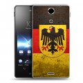 Дизайнерский пластиковый чехол для Sony Xperia TX Флаг Германии