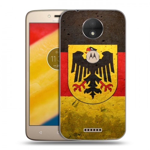 Дизайнерский пластиковый чехол для Motorola Moto C Флаг Германии