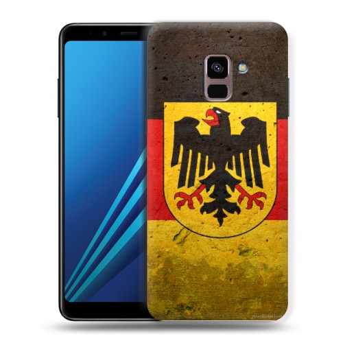 Дизайнерский пластиковый чехол для Samsung Galaxy A8 Plus (2018) Флаг Германии