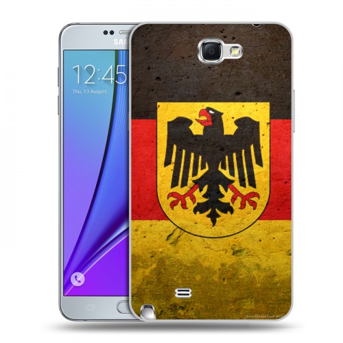Дизайнерский пластиковый чехол для Samsung Galaxy Note 2 Флаг Германии
