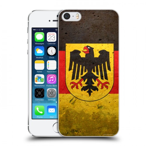 Дизайнерский пластиковый чехол для Iphone 5s Флаг Германии