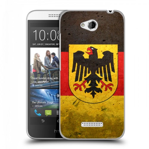 Дизайнерский пластиковый чехол для HTC Desire 616 Флаг Германии