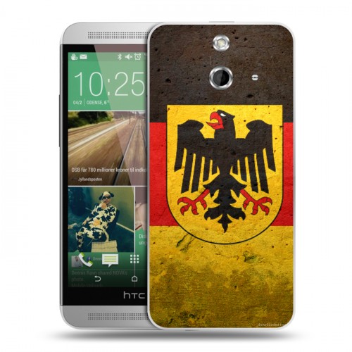 Дизайнерский пластиковый чехол для HTC One E8 Флаг Германии