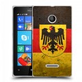 Дизайнерский пластиковый чехол для Microsoft Lumia 435 Флаг Германии