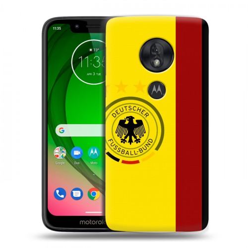 Дизайнерский пластиковый чехол для Motorola Moto G7 Play Флаг Германии