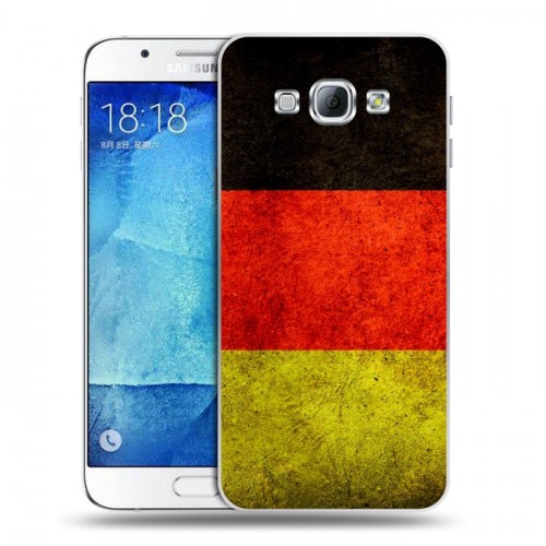 Дизайнерский пластиковый чехол для Samsung Galaxy A8 Флаг Германии