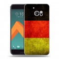 Дизайнерский пластиковый чехол для HTC 10 Флаг Германии