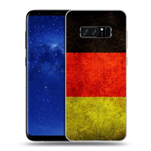 Дизайнерский силиконовый чехол для Samsung Galaxy Note 8 Флаг Германии