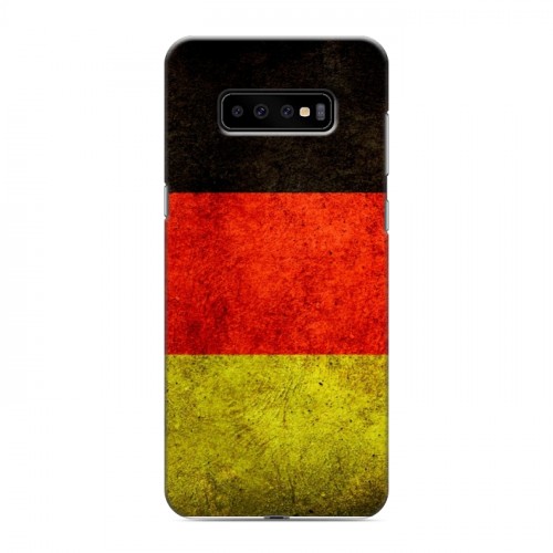 Дизайнерский пластиковый чехол для Samsung Galaxy S10 Plus Флаг Германии
