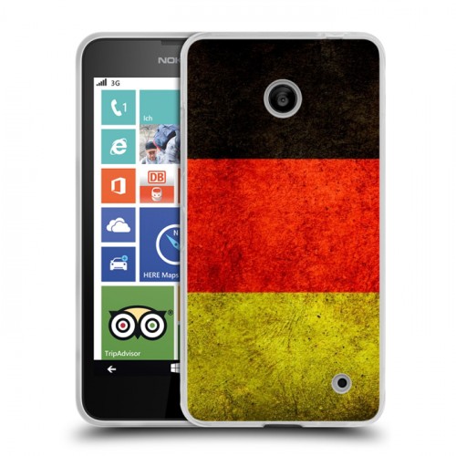Дизайнерский пластиковый чехол для Nokia Lumia 630/635 Флаг Германии