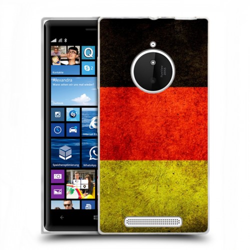 Дизайнерский пластиковый чехол для Nokia Lumia 830 Флаг Германии