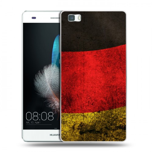Дизайнерский пластиковый чехол для Huawei P8 Lite Флаг Германии