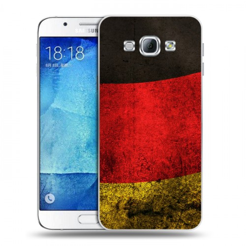 Дизайнерский пластиковый чехол для Samsung Galaxy A8 Флаг Германии