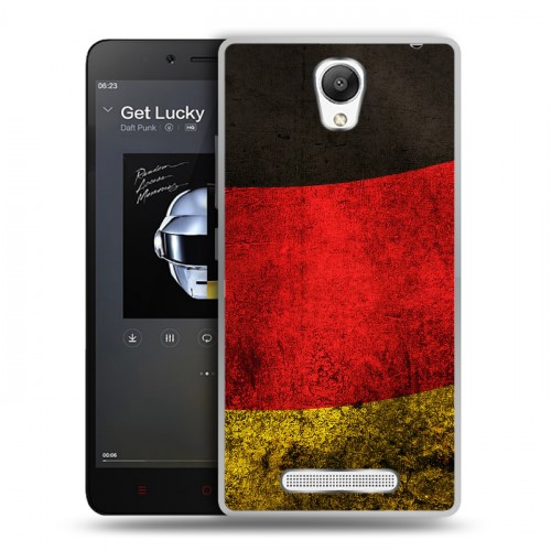 Дизайнерский силиконовый чехол для Xiaomi RedMi Note 2 Флаг Германии