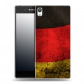 Дизайнерский пластиковый чехол для Sony Xperia E5 Флаг Германии