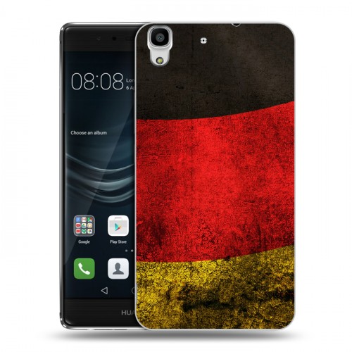 Дизайнерский пластиковый чехол для Huawei Y6II Флаг Германии