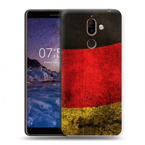 Дизайнерский пластиковый чехол для Nokia 7 Plus Флаг Германии