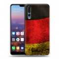 Дизайнерский силиконовый с усиленными углами чехол для Huawei P20 Pro Флаг Германии