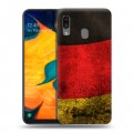 Дизайнерский силиконовый чехол для Samsung Galaxy A30 Флаг Германии