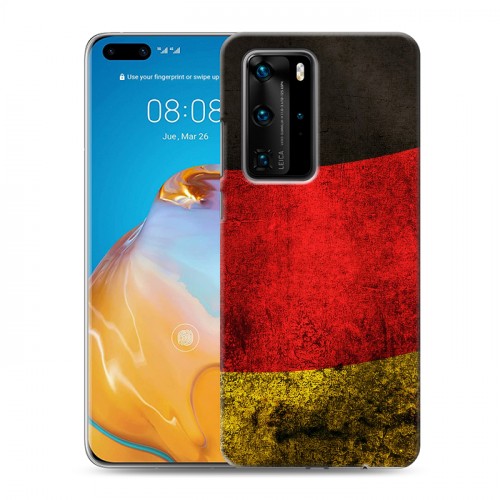 Дизайнерский пластиковый чехол для Huawei P40 Pro Флаг Германии