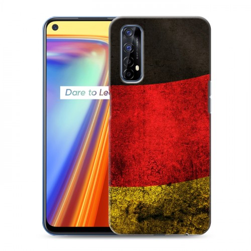 Дизайнерский силиконовый с усиленными углами чехол для Realme 7 Флаг Германии