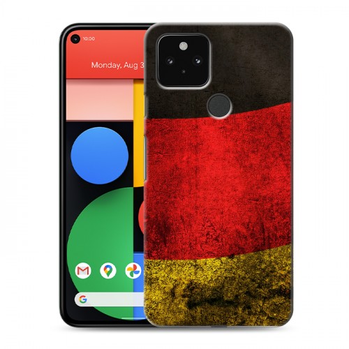 Дизайнерский пластиковый чехол для Google Pixel 5 Флаг Германии